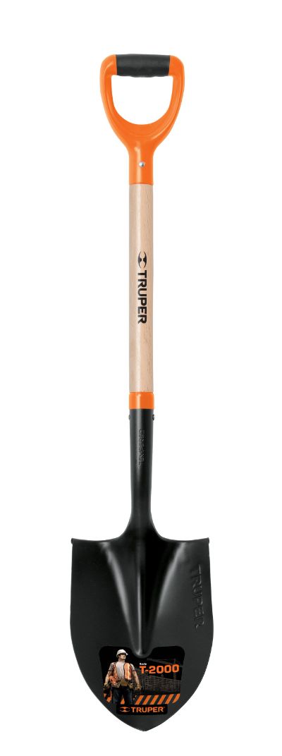 Truper Shovel Round Mouth D-Grip Handle